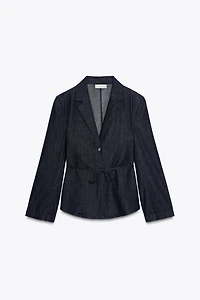 BELTED SHIRT BLAZER