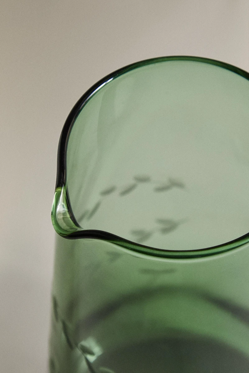 PICHET VERRE FEUILLES NOËL