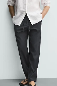 PANTALON COUPE DÉCONTRACTÉE COTON - LIN