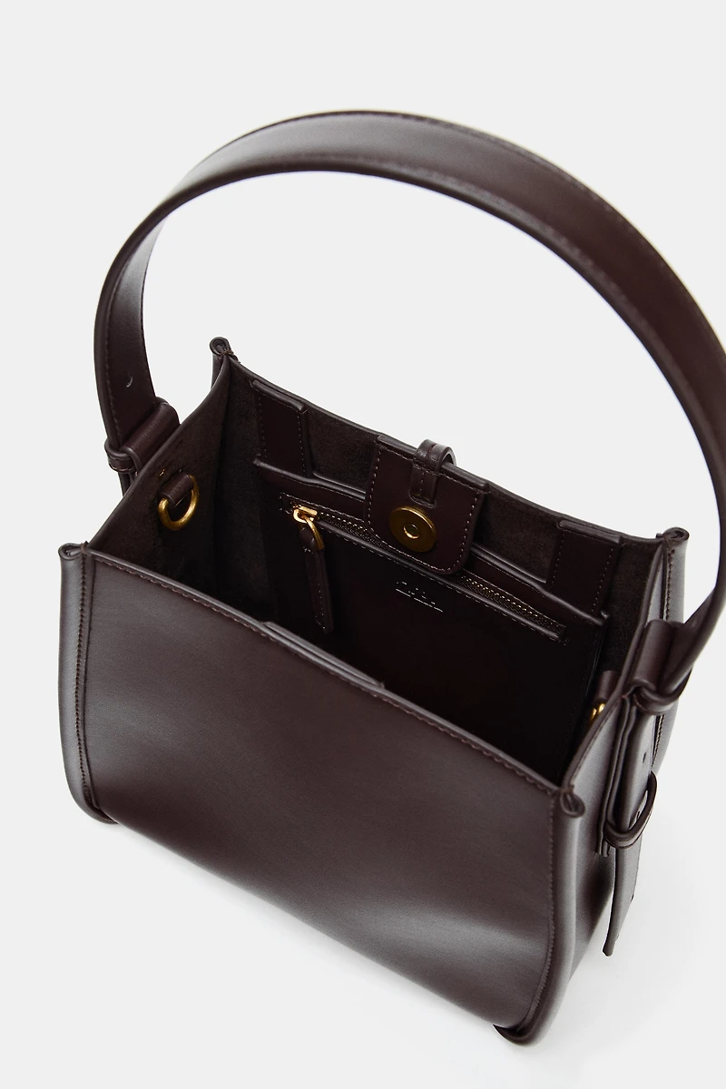 MINI SAC SEAU AVEC ANNEAU MÉTALLIQUE