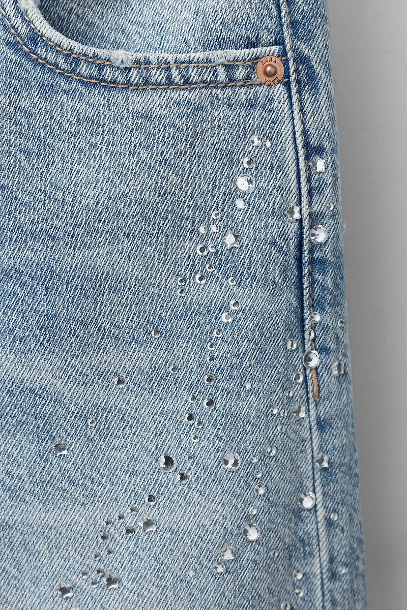 SPARKLY WIDE LEG JEANS