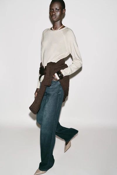 WASHED LONG SLEEVE T-SHIRT