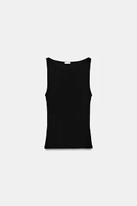 MINIMAL SLEEVELESS T-SHIRT