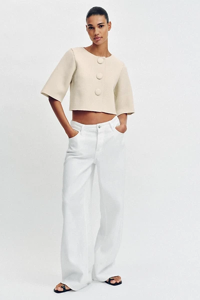 CROPPED KNIT CARDIGAN