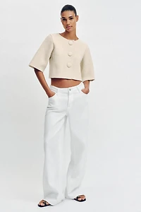 CROPPED KNIT CARDIGAN