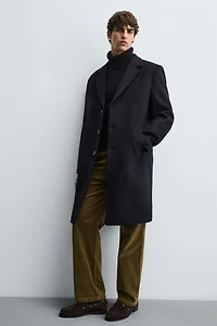 MANTEAU REGULAR FIT AVEC LAINE