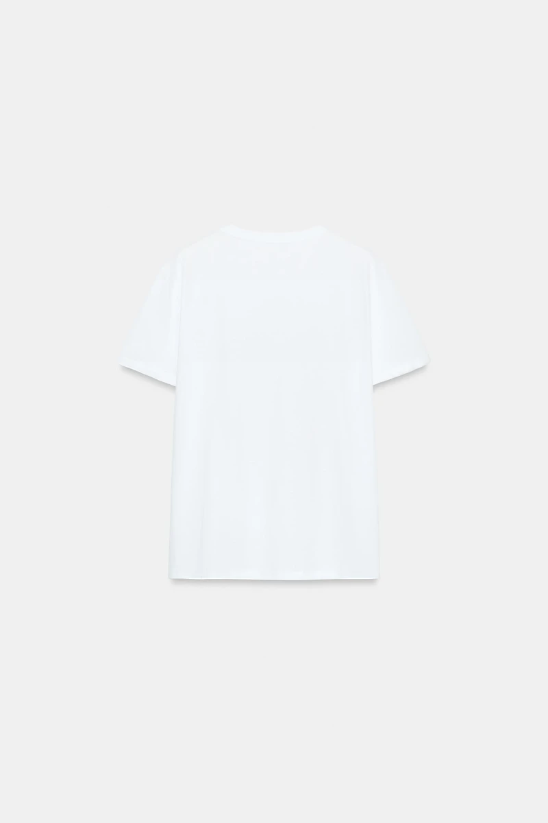 SHORT SLEEVE METALLIC T-SHIRT