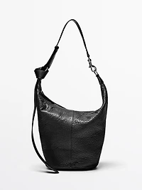 Nappa leather bucket bag