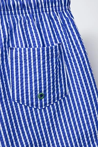 6-14 YEARS/ SEERSUCKER SWIM SHORTS
