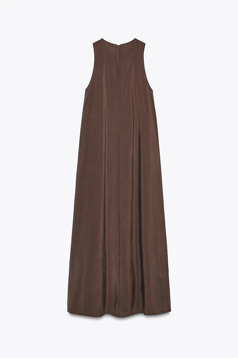 ROBE MI-LONGUE FLUIDE À VOLUME