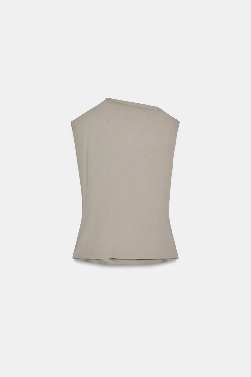 TOP EN COTON DRAPÉ