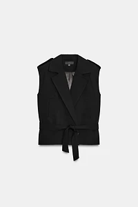 SHOULDER PAD BELTED VEST