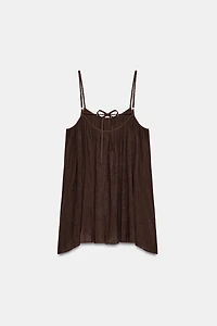 ROBE COURTE TEXTURÉE À VOLUME