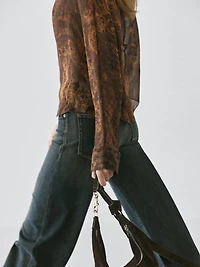 Flowing printed blouse