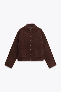 HIGH COLLAR CARDIGAN