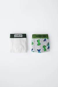 AGES 6-14/ TWO-PACK OF MINECRAFT © MOJANG AB. ™ BOXERS