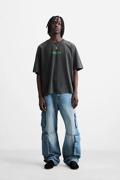 WASHED TEXT T-SHIRT