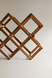 WOODEN BOTTLE STAND