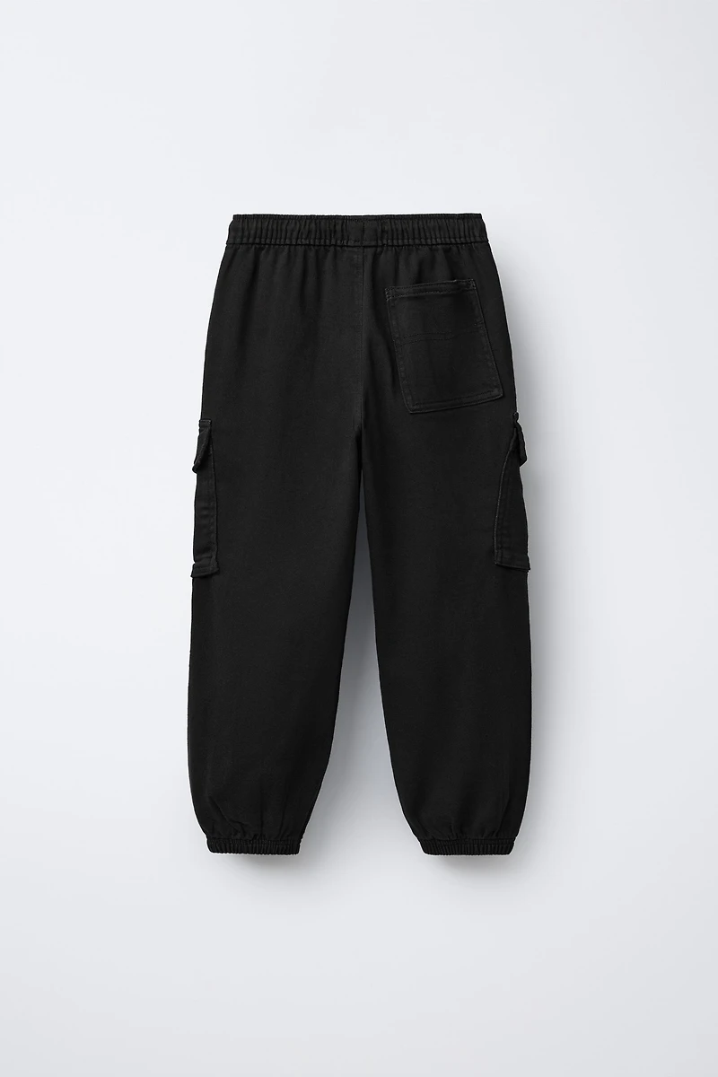 LABEL CARGO JOGGER PANTS