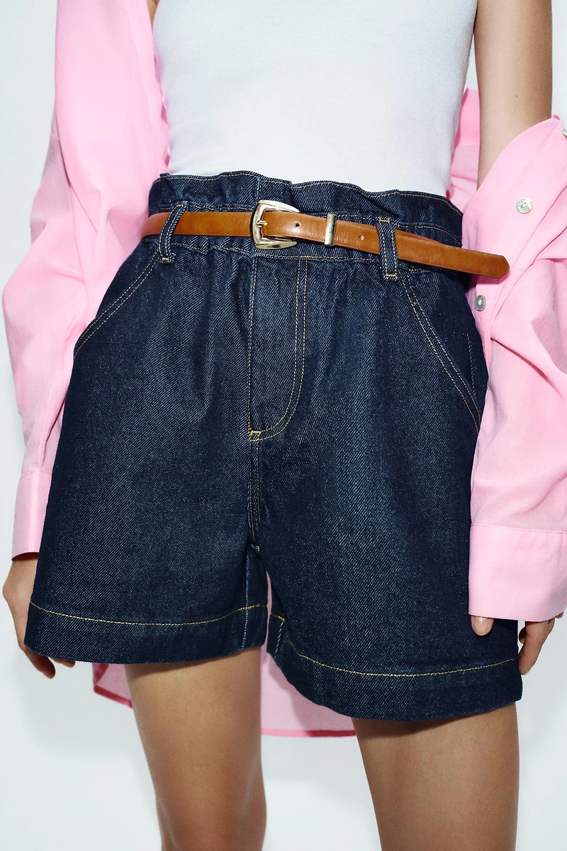 BELTED BAGGY SHORTS