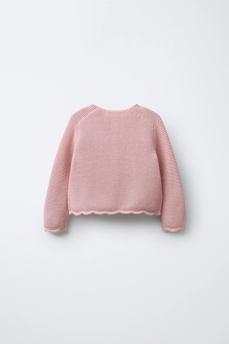 WAVY CABLE KNIT CARDIGAN