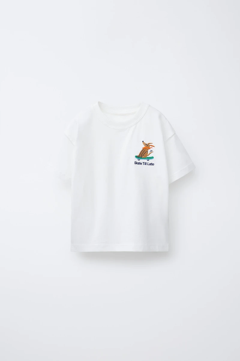 ANIMAL EMBROIDERY T-SHIRT