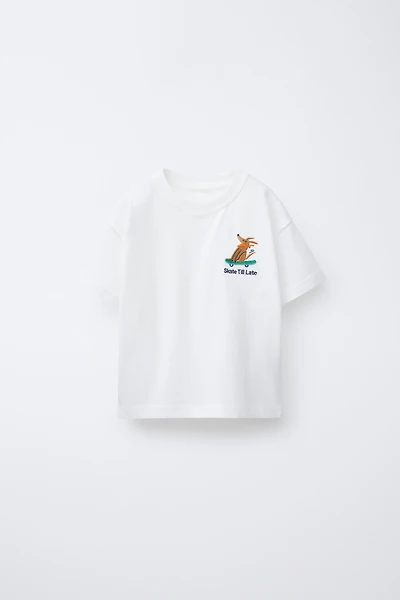 ANIMAL EMBROIDERY T-SHIRT