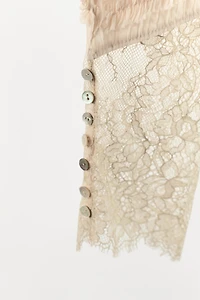 CHEMISE À VOLANTS ET MATIÈRES VARIÉES ZW COLLECTION LIMITED EDITION