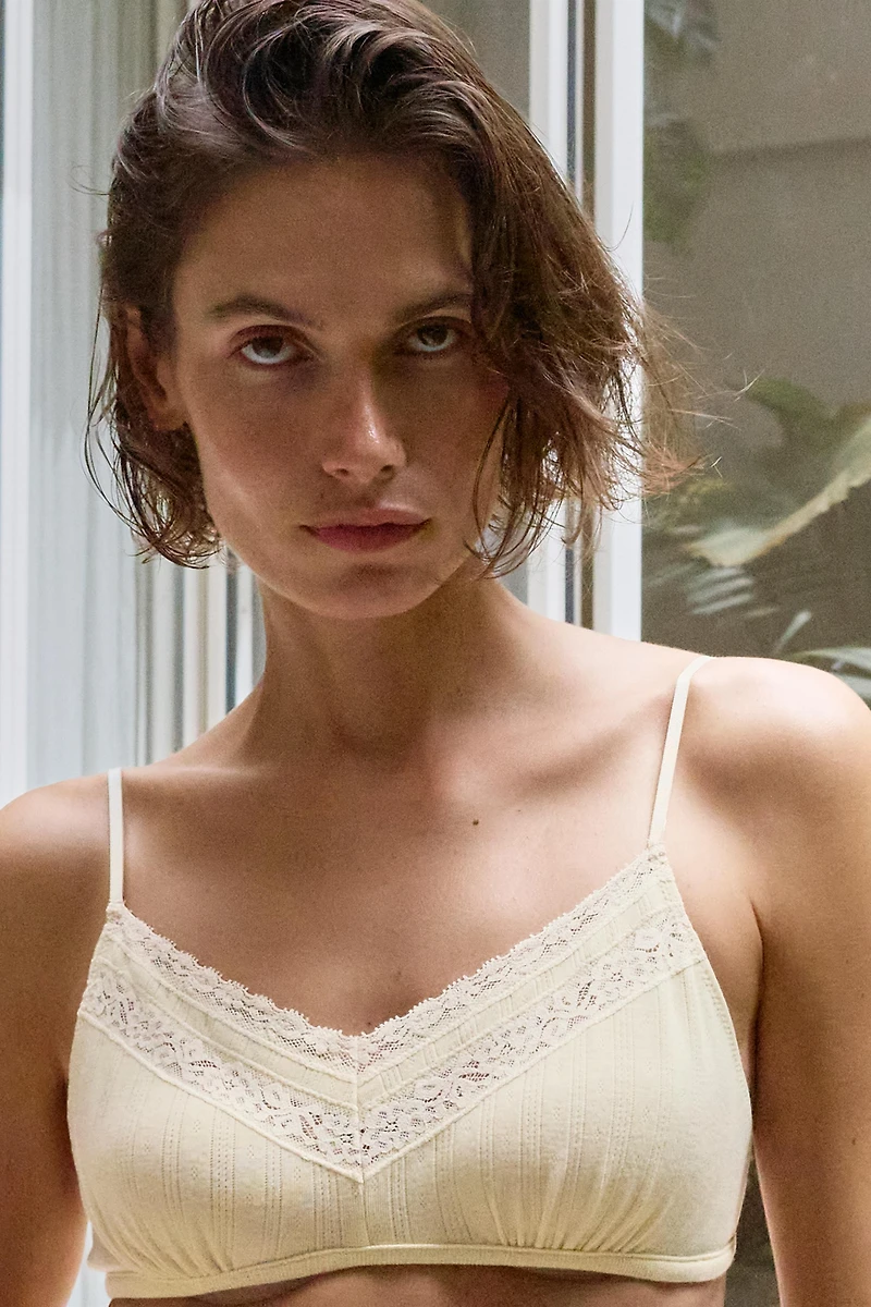 POINTELLE LACE BRALETTE