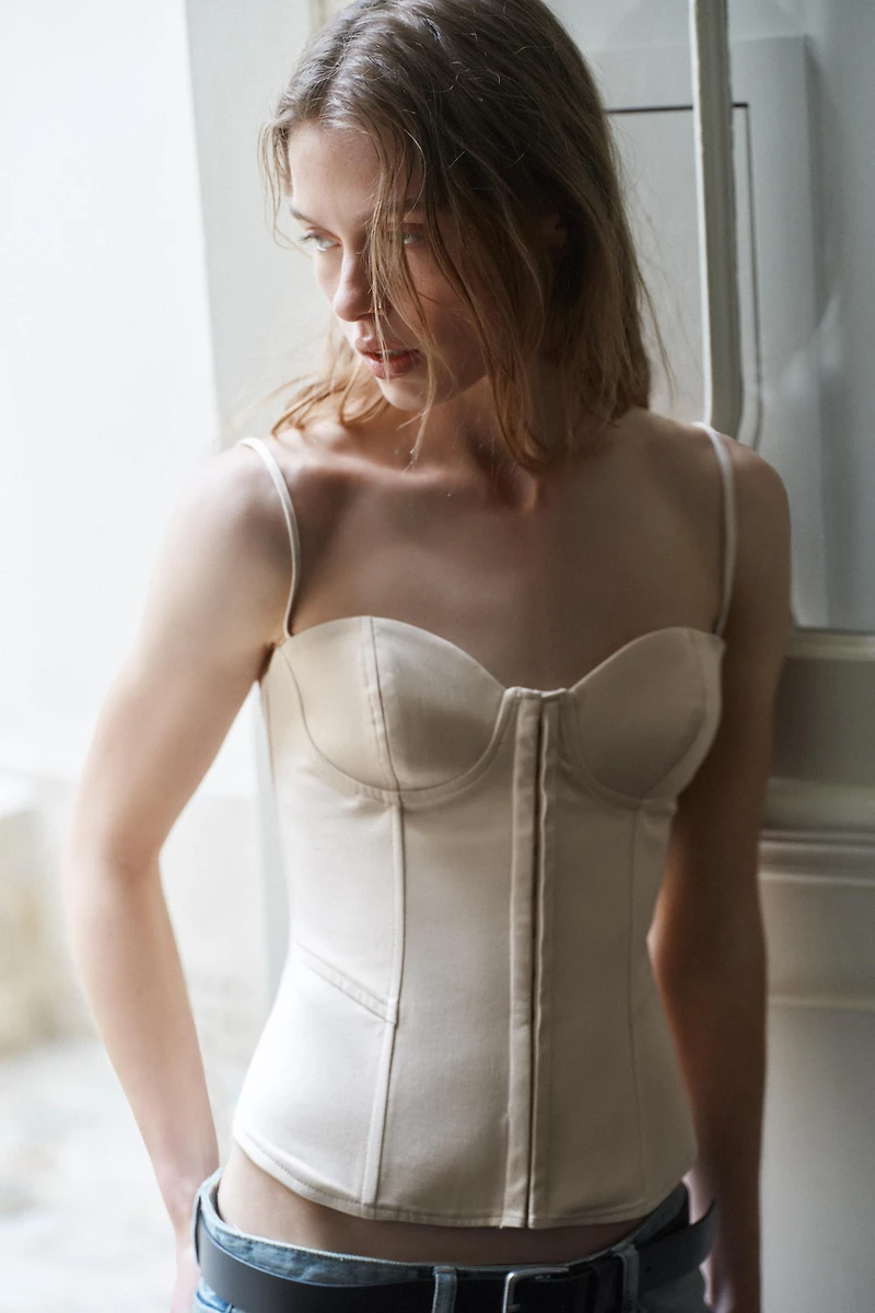 CORSET TOP WITH STRAPS