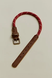 LEATHER AND ROPE PET COLLAR