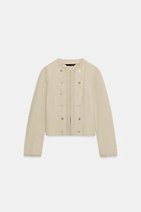 COMBINATION LACE BUTTON JACKET