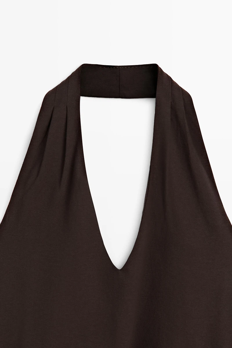 Top encolure américaine bas élastique coton