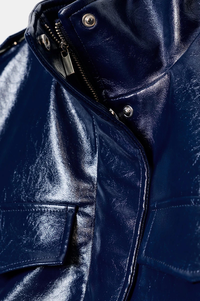 FAUX LEATHER VEST WITH LOOPS