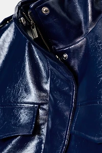 FAUX LEATHER VEST WITH LOOPS