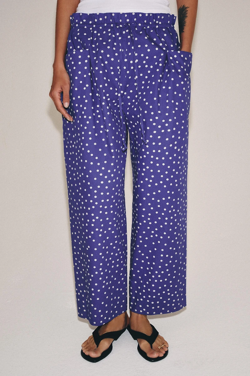 ZW COLLECTION POLKA DOT PRINT PANTS