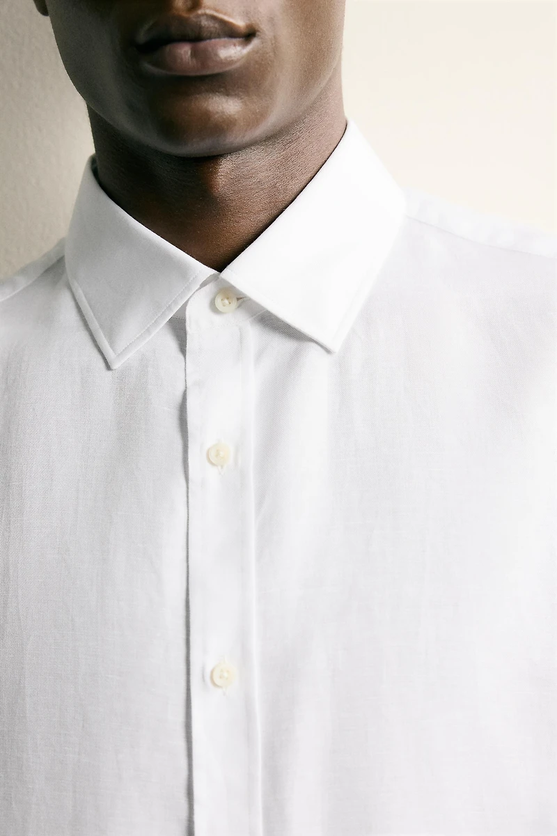 COTTON-LINEN REGULAR FIT SHIRT