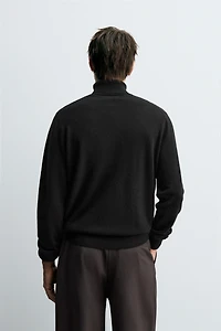 100% CASHMERE TURTLENECK JUMPER