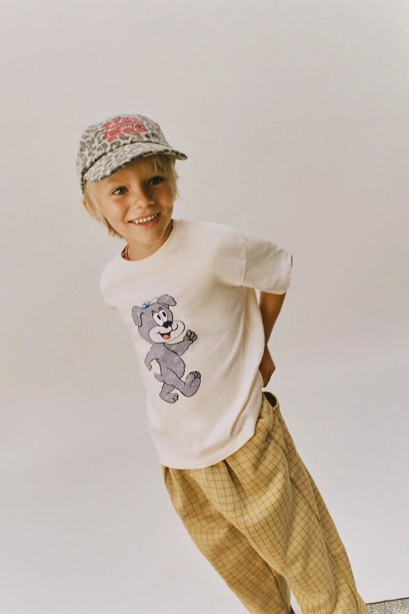 STRAIGHT FIT PLUSH PLAID PANTS