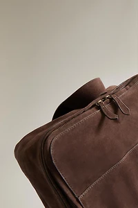 SPLIT SUEDE LEATHER BACKPACK