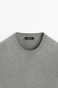 Cotton blend knit sweater