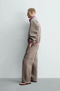 RELAXED FIT STUDDED PANTS