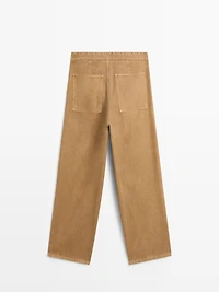 Relaxed fit high-waist trousers
