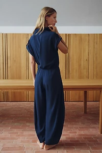 LONG BELTED JUMPSUIT