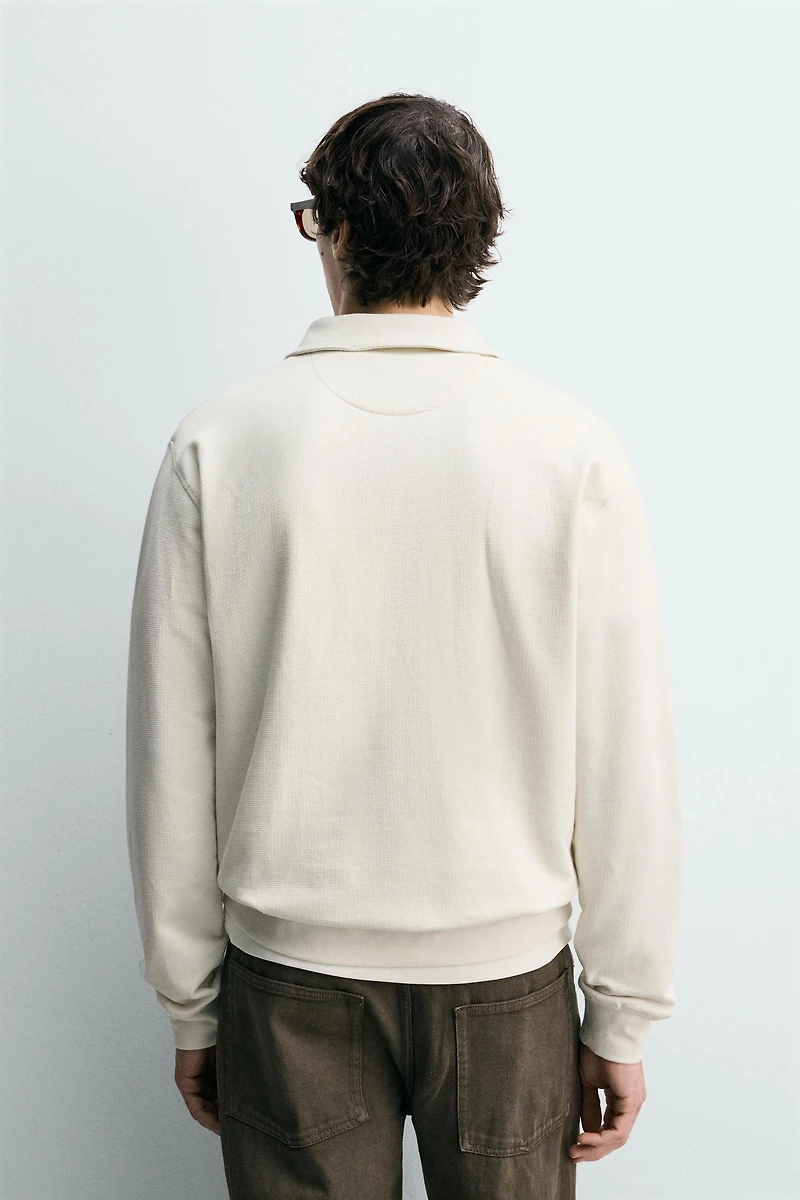 SWEAT POLO À ZIP