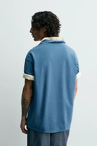 POLO EN PIQUÉ DÉLAVÉ