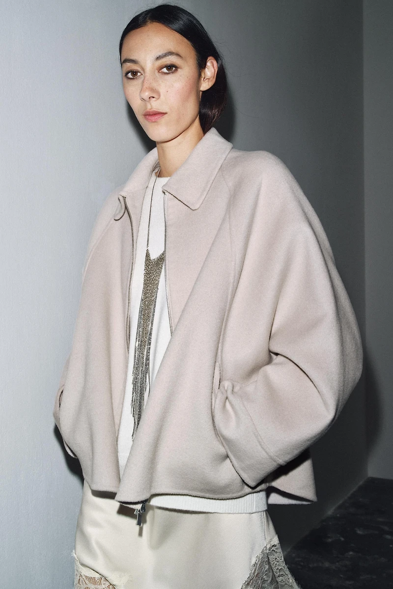 ZW COLLECTION WOOL JACKET WITH ZIP