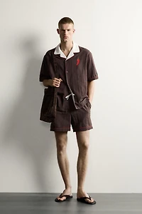 TOMATO EMBROIDERY SHORTS