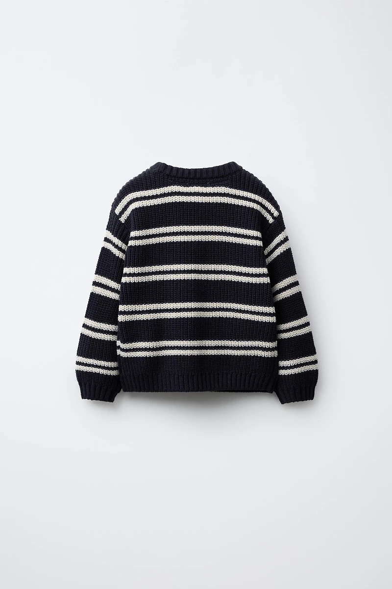 STRIPED KNIT HELLO KITTY © SANRIO PATCH SWEATER