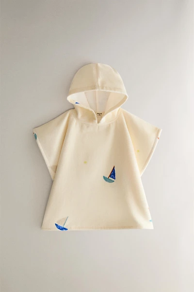 PONCHO ENFANT PLAGE BATEAUX